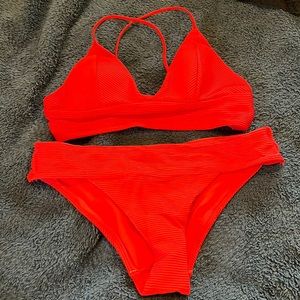 h&m red bikini